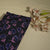 Black & Purple Floral Brocade Jacquard OE-12379