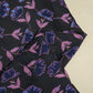 Black & Purple Floral Brocade Jacquard OE-12379