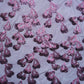 Wine Floral Imported Sequence Embroidery Net Fabric