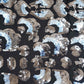 Black & Sky Blue Imported Sequins Embroidery Power Net Fabric