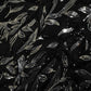 Black & Silver Imported Sequence Embroidery Net CF-12474
