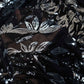 Black & Silver Imported Sequence Embroidery Net CF-12474