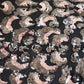 Black & Pink Imported Sequins Embroidery Net Fabric