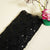 Black Imported Beads Sequence Embroidery Net CF-12490