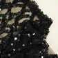 Black Imported Beads Sequence Embroidery Net CF-12490