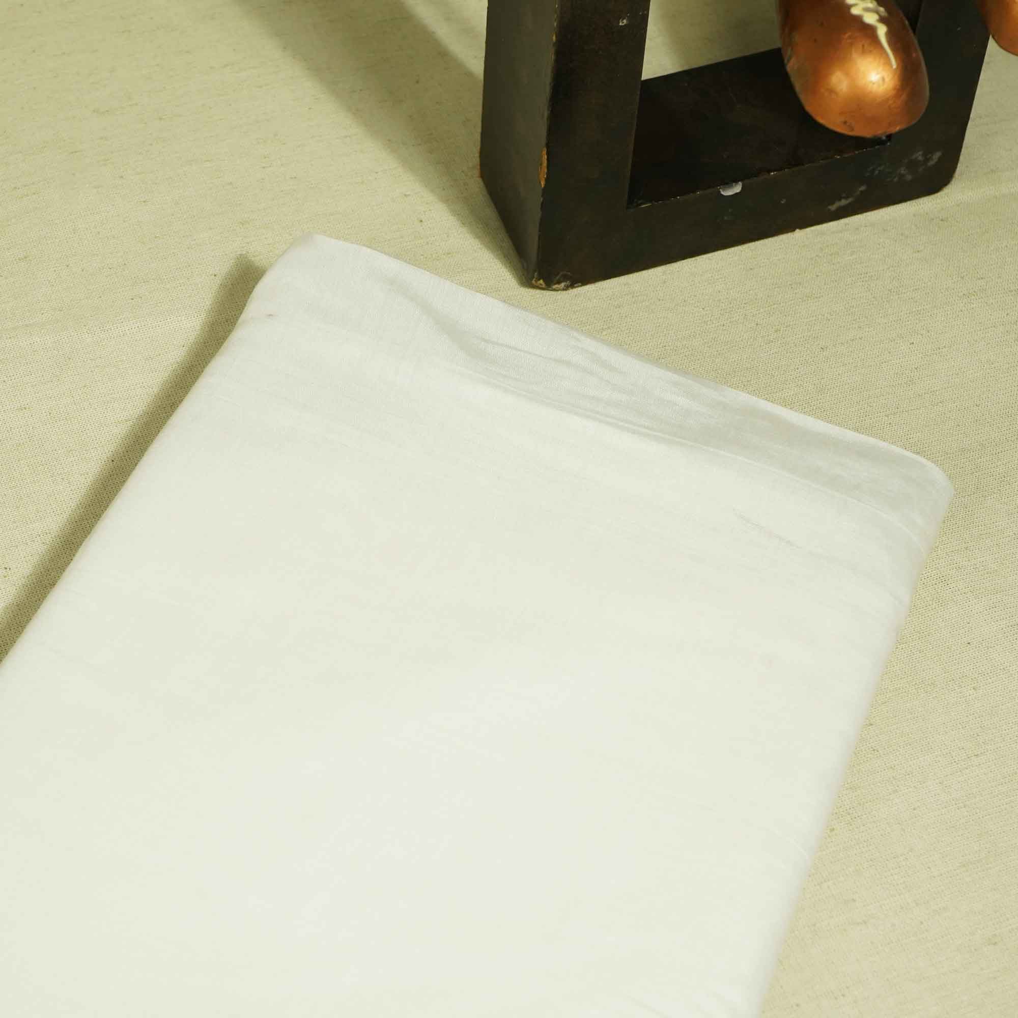 White Solid Dyeable Chanderi IF-12517