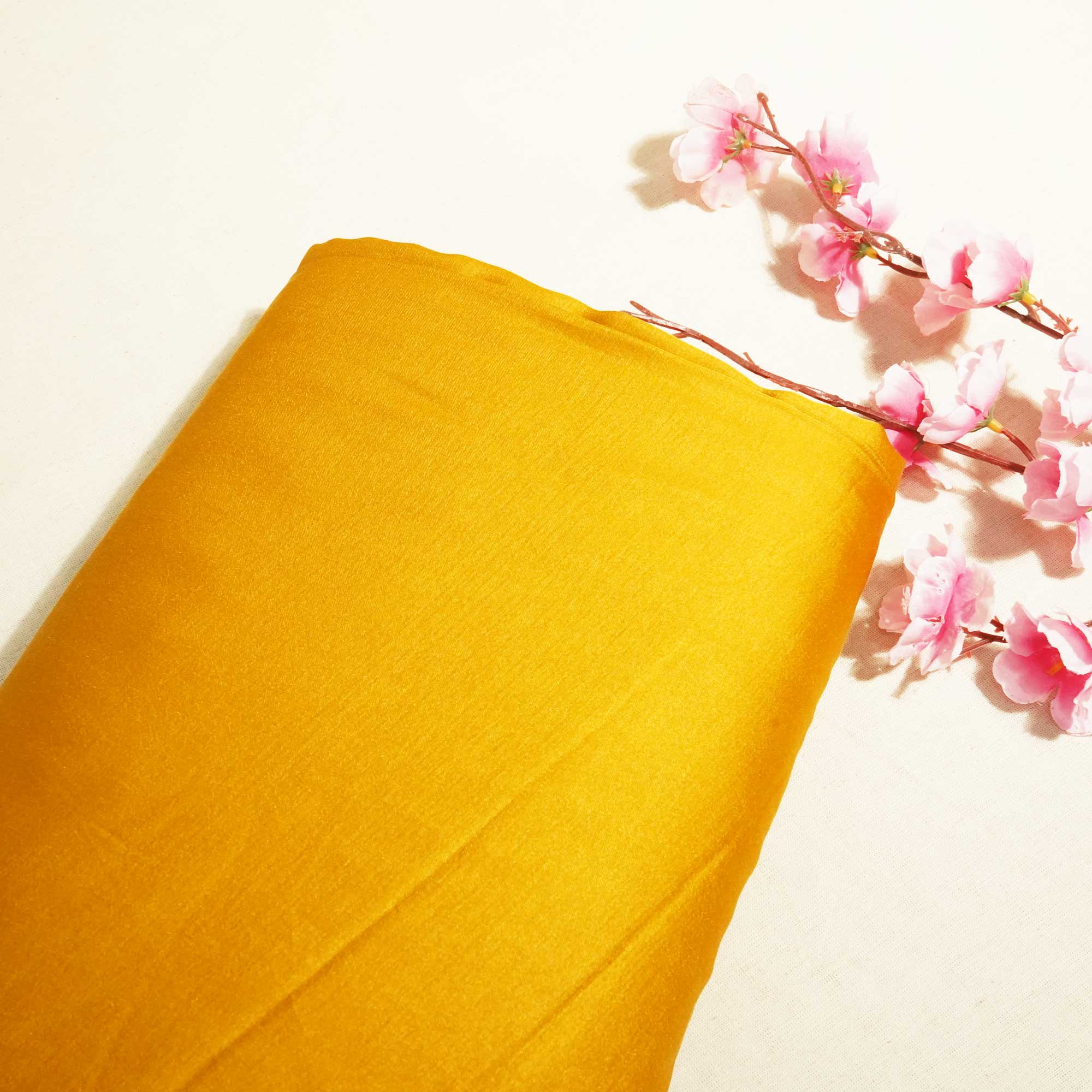 Mustard Yellow Solid Bemberg Silk KC-12533