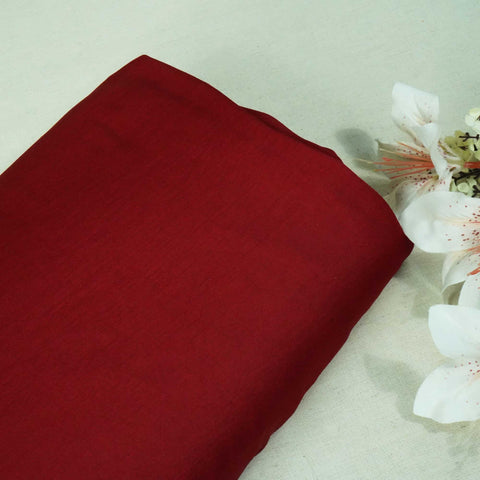 Rose Red Solid Bemberg Silk Fabric KC-12535