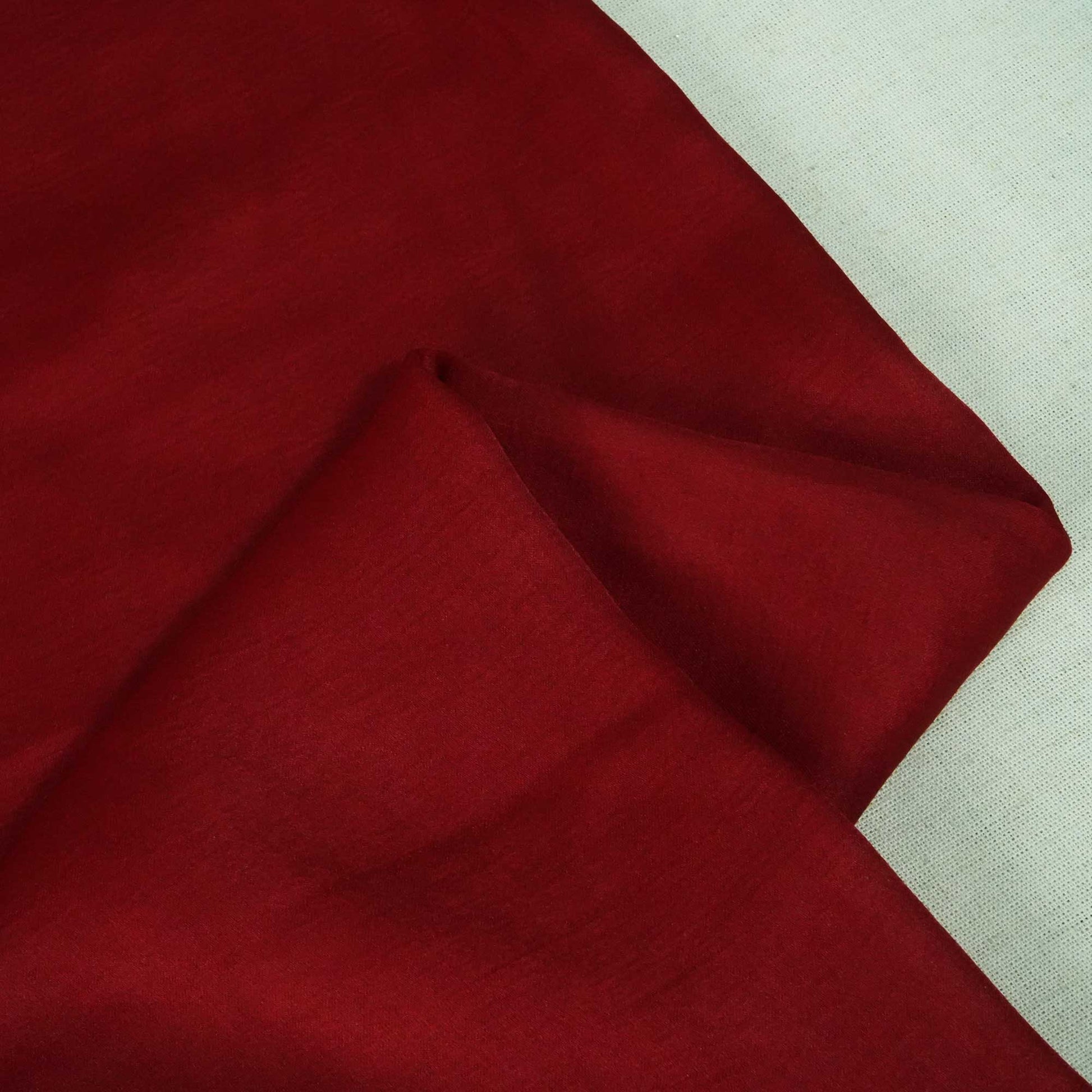 Rose Red Solid Bemberg Silk Fabric KC-12535