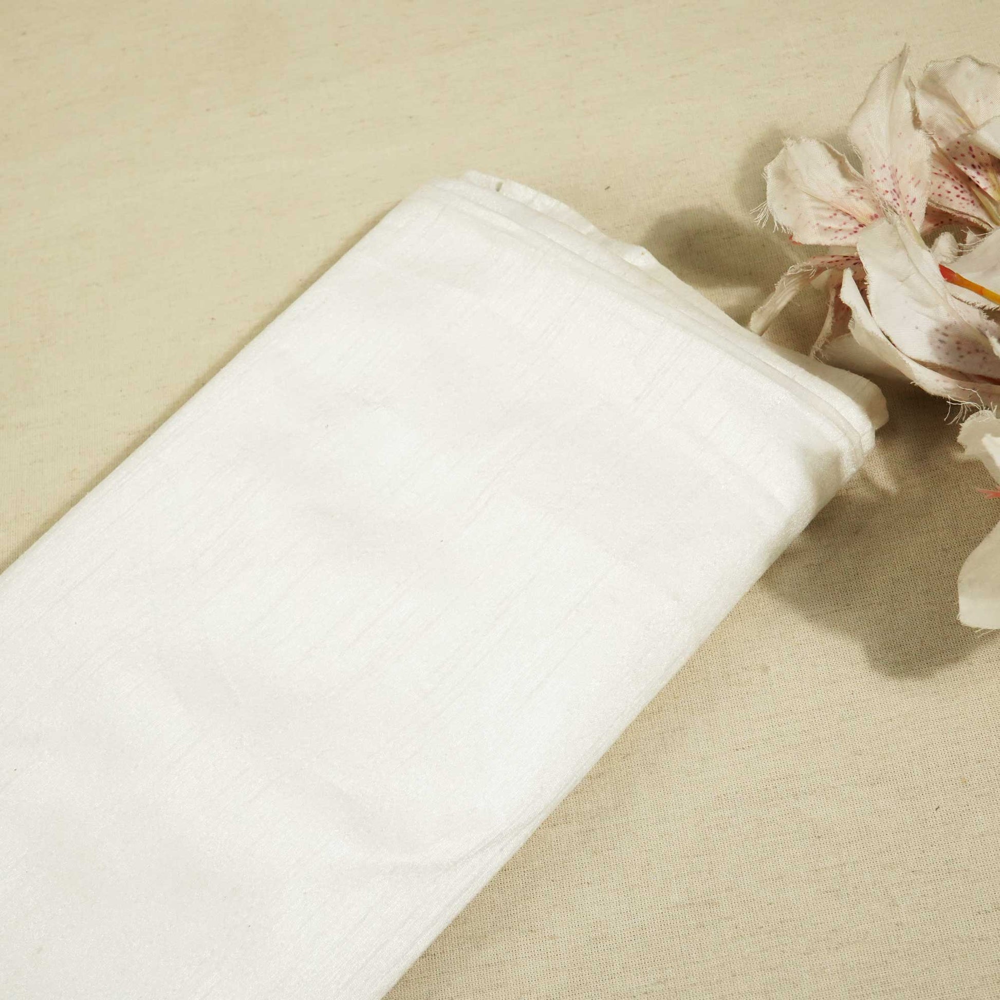 Off White Solid Dupian Silk KR-12721