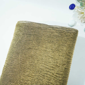 Dark Goldish Solid Shimmer Crushed Crushed Tissue KR-12758