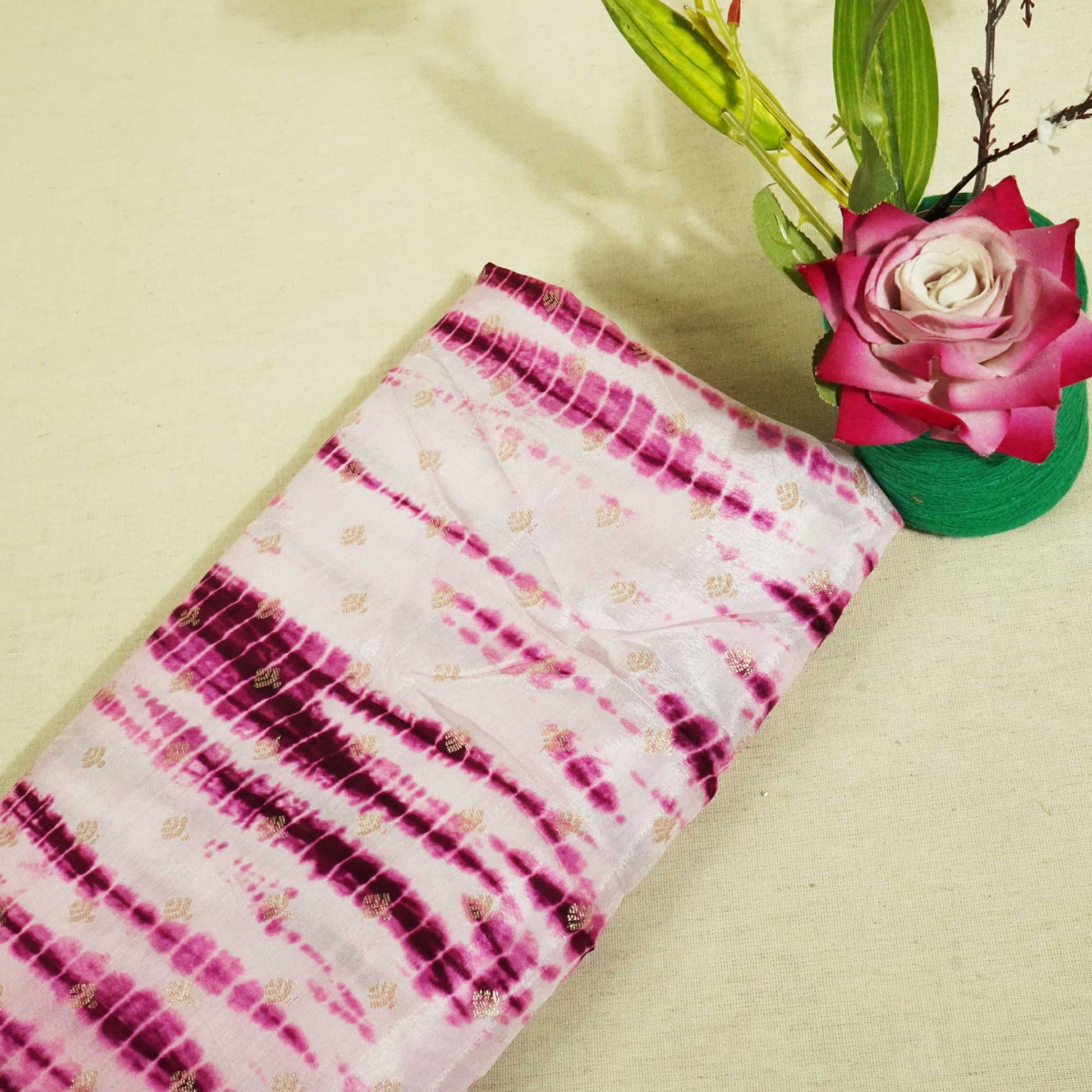 Purple Shibhori Print Russian Jacquard BJ-12804
