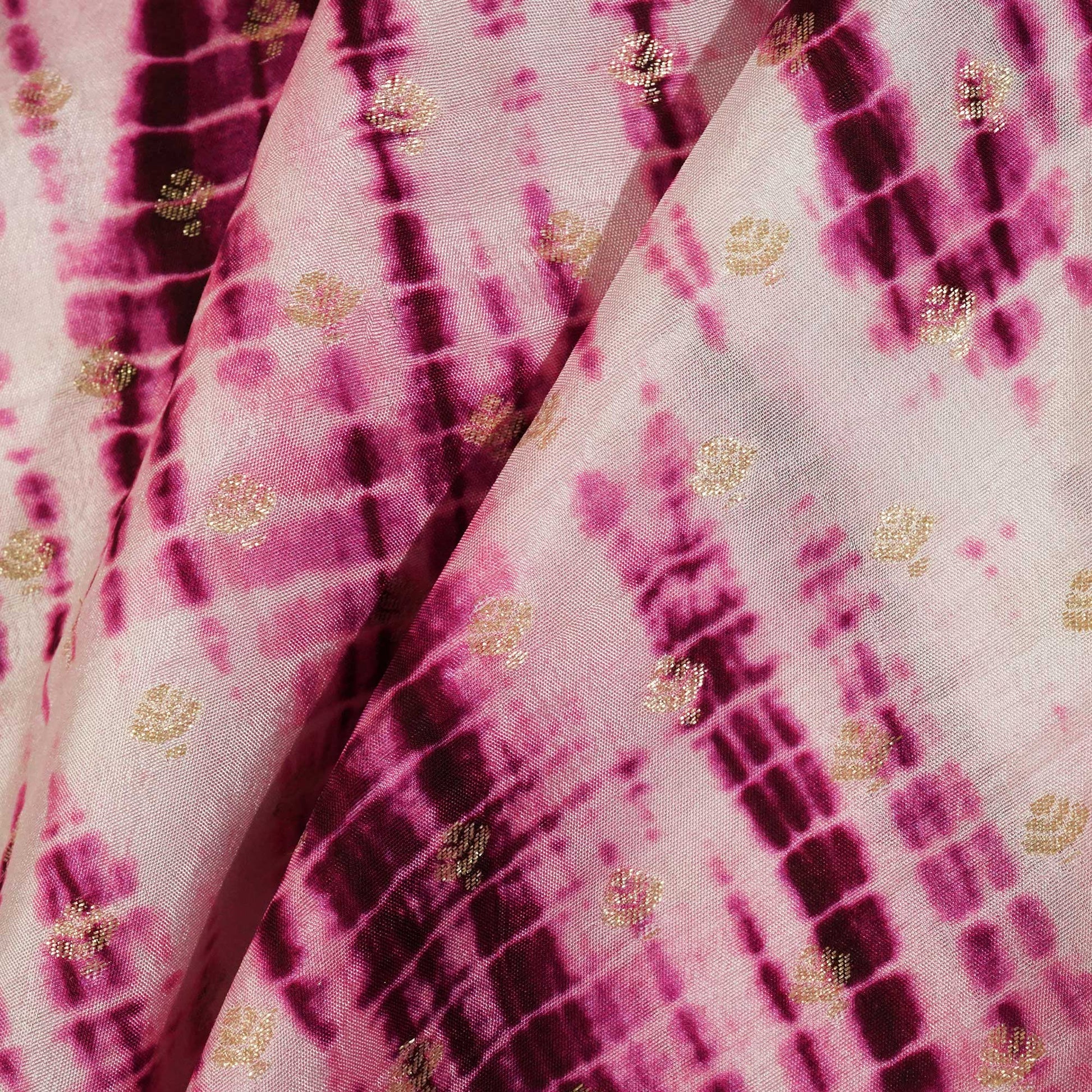 Purple Shibhori Print Russian Jacquard BJ-12804