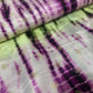 Purple & Yellow Shibhori Print Russian Jacquard Fabric