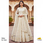 White Floral Sequence Embroidery Georgette Fabric JD-12966
