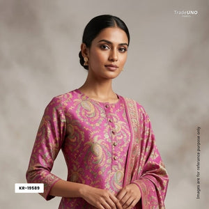 Pink Tanchui Silk Fabric KR-19589 - TradeUNO