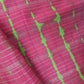 Red & Dark Green Shibhori With Lurex Silk Fabric