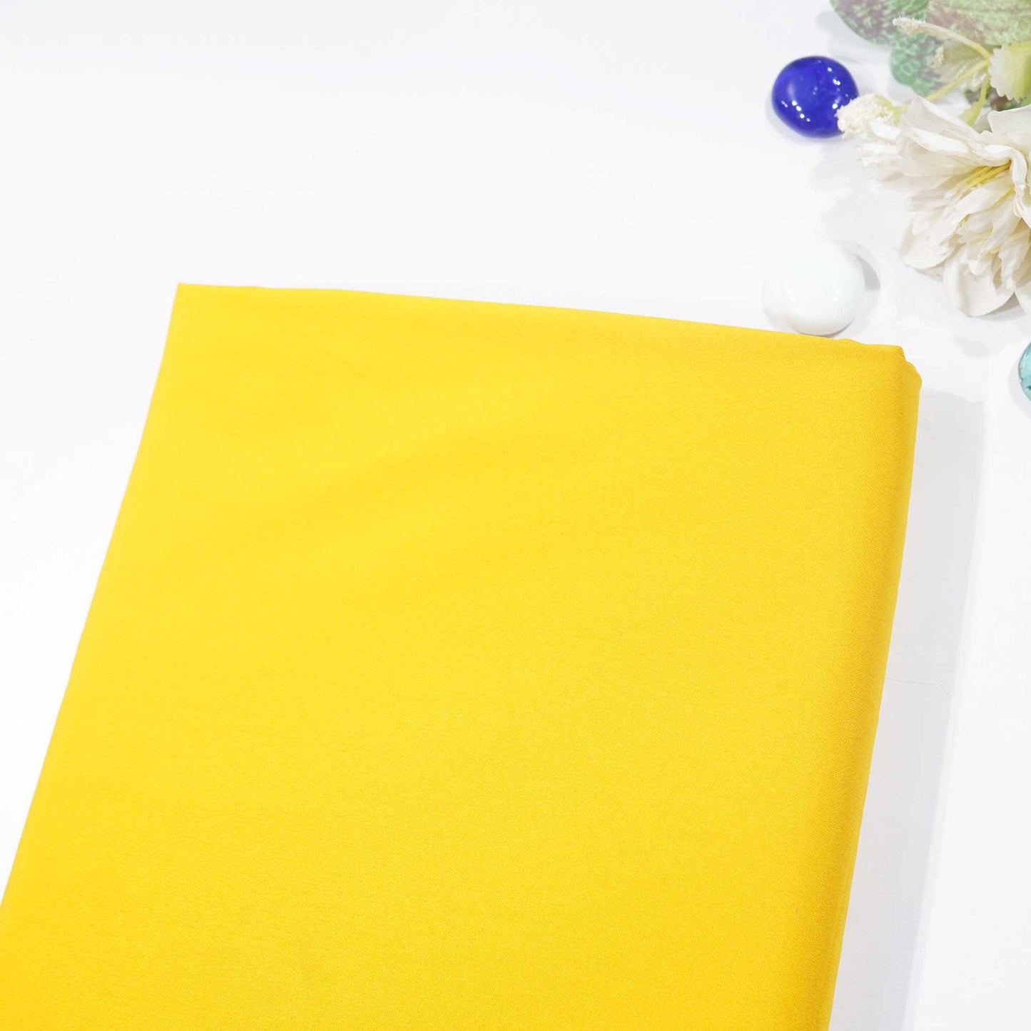 Yellow Solid Malai Crepe ST-13180
