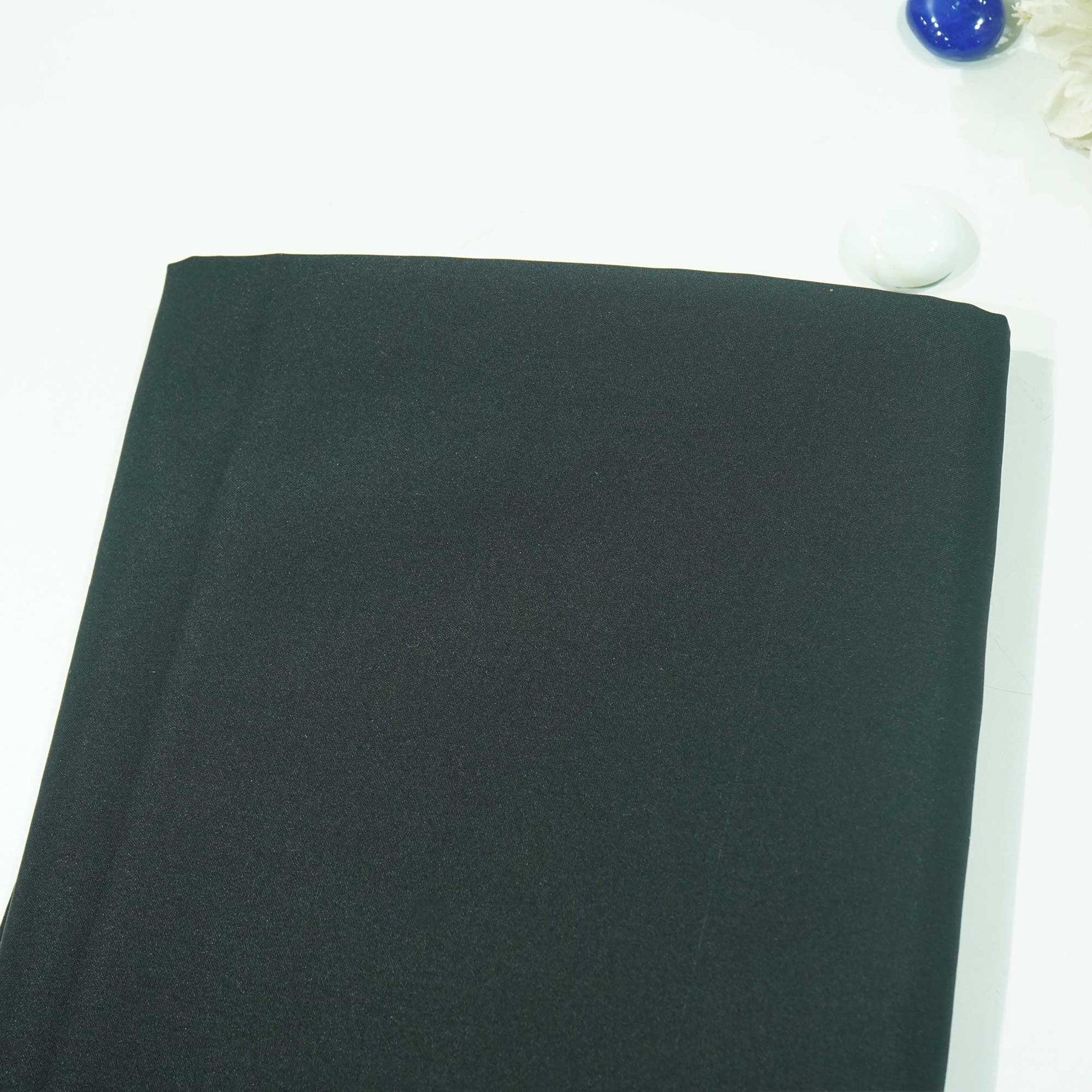Black Solid Malai Crepe ST-13188