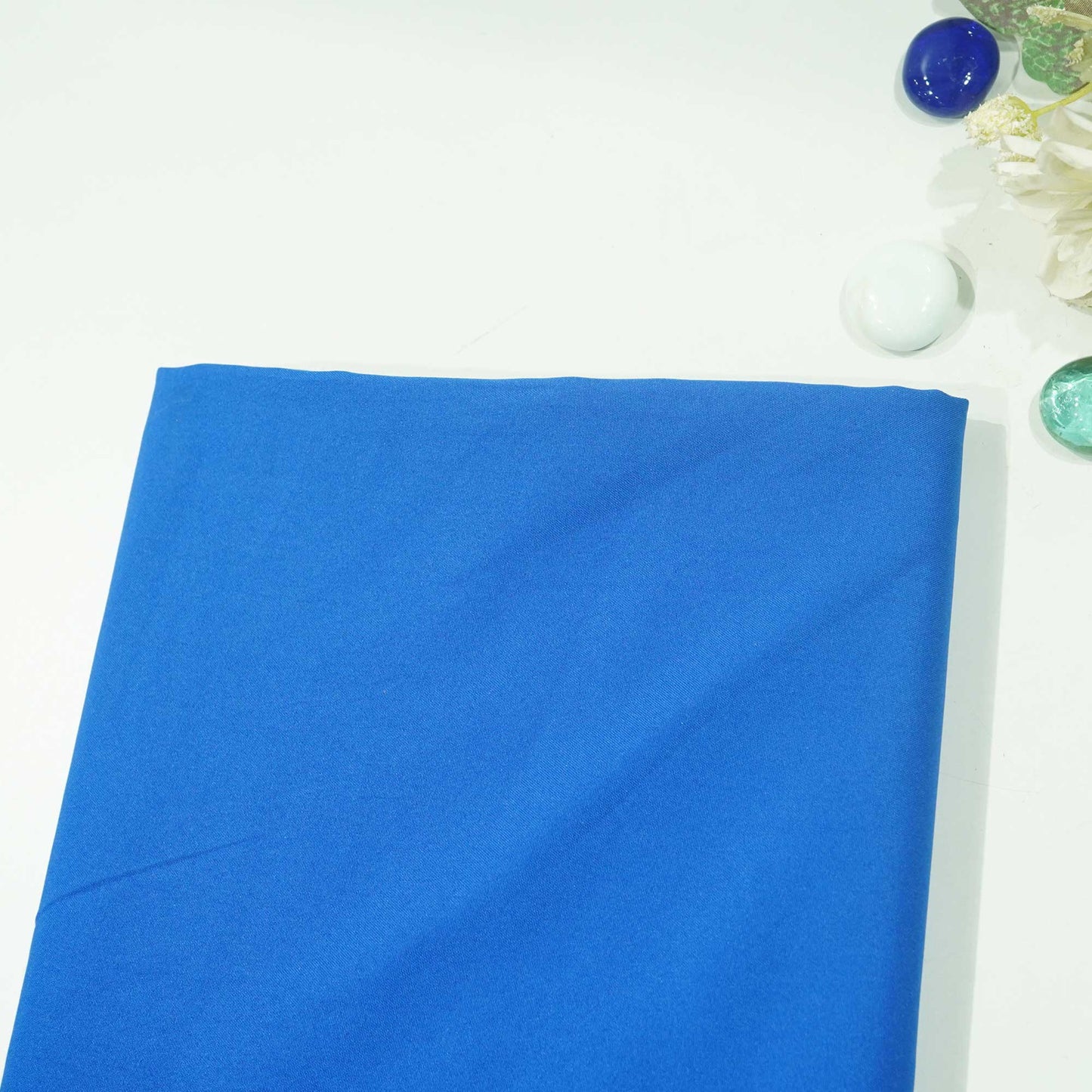 Cobalt Blue Solid Malai Crepe ST-13197