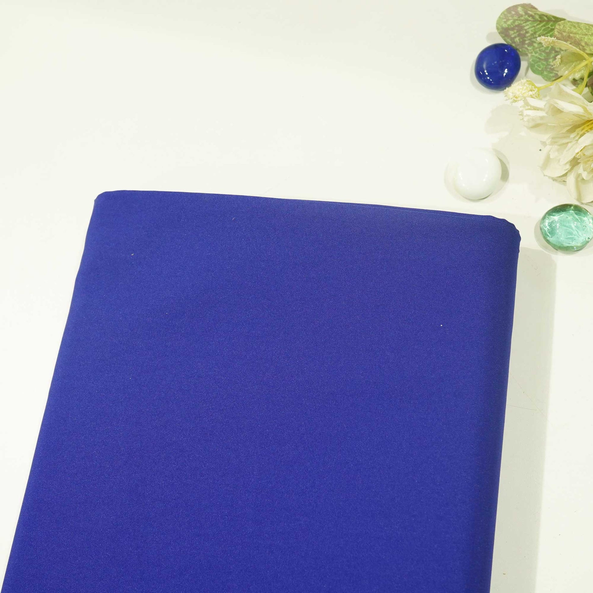 Royal Blue Solid Malai Crepe ST-13209
