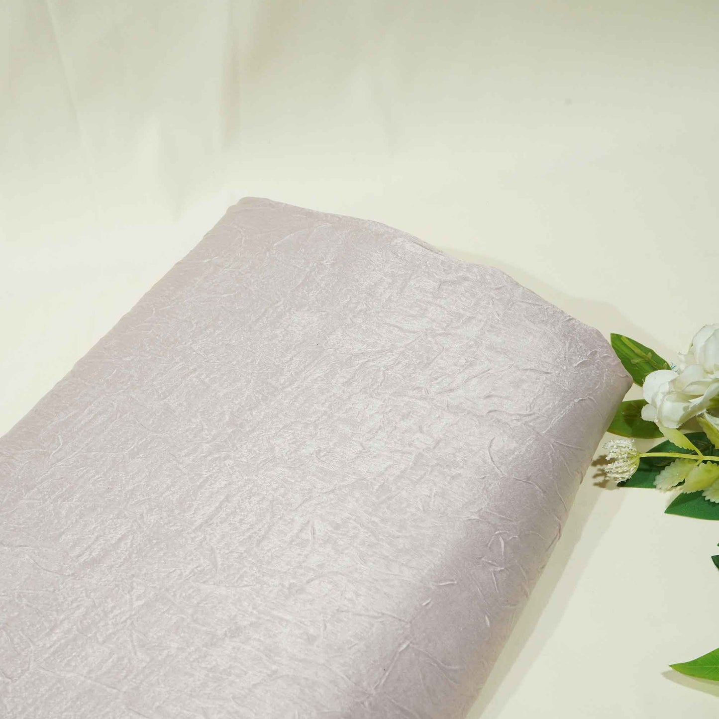 Light Pink Solid Crushed Chanderi Velvet CF-13288