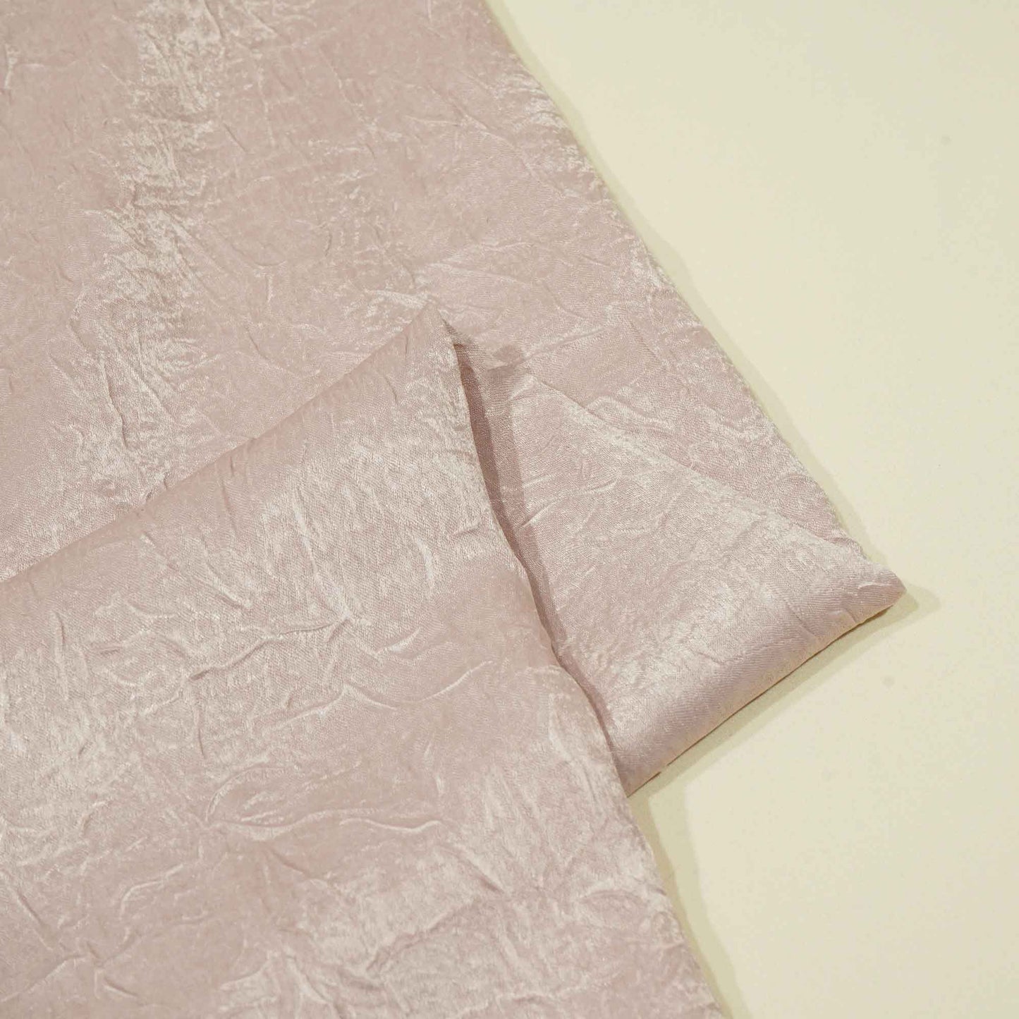 Light Pink Solid Crushed Chanderi Velvet CF-13288