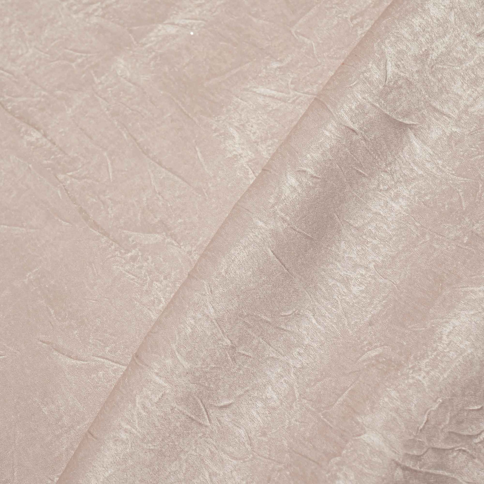 Light Pink Solid Crushed Chanderi Velvet CF-13288