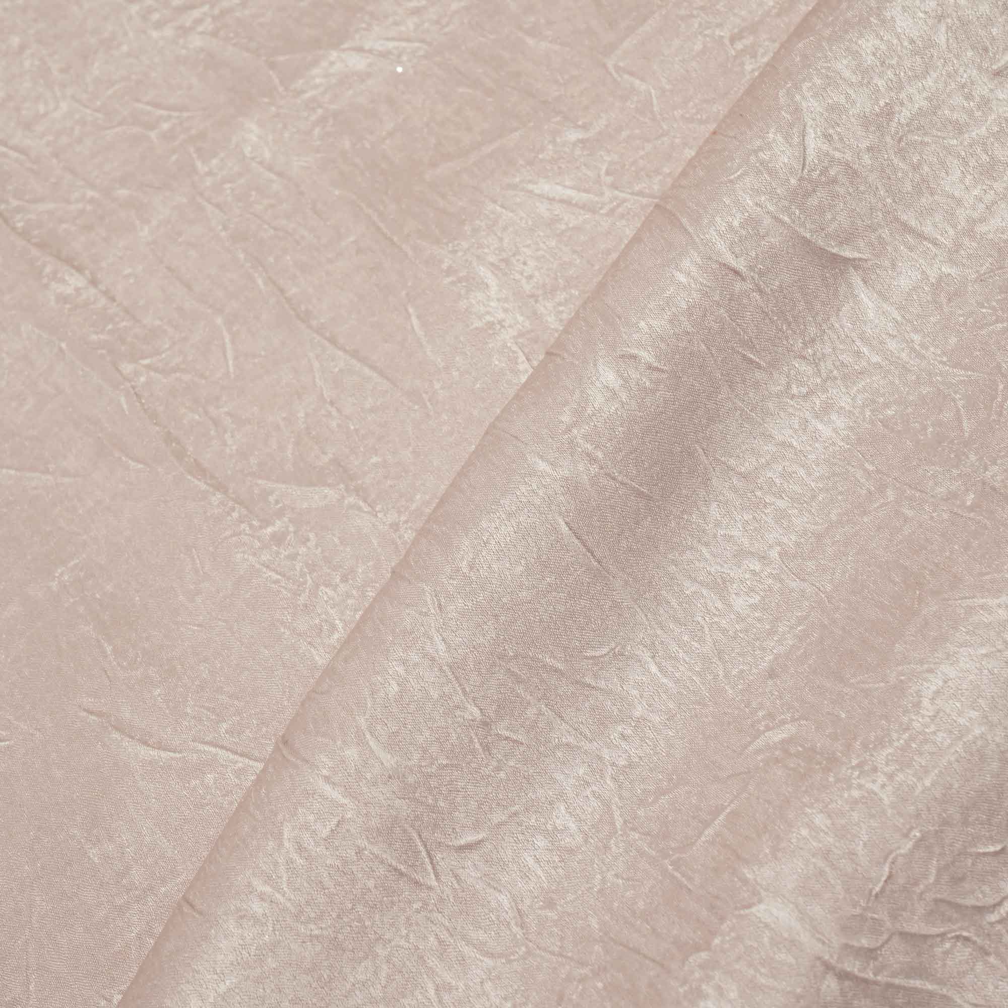 Light Pink Solid Crushed Chanderi Velvet CF-13288