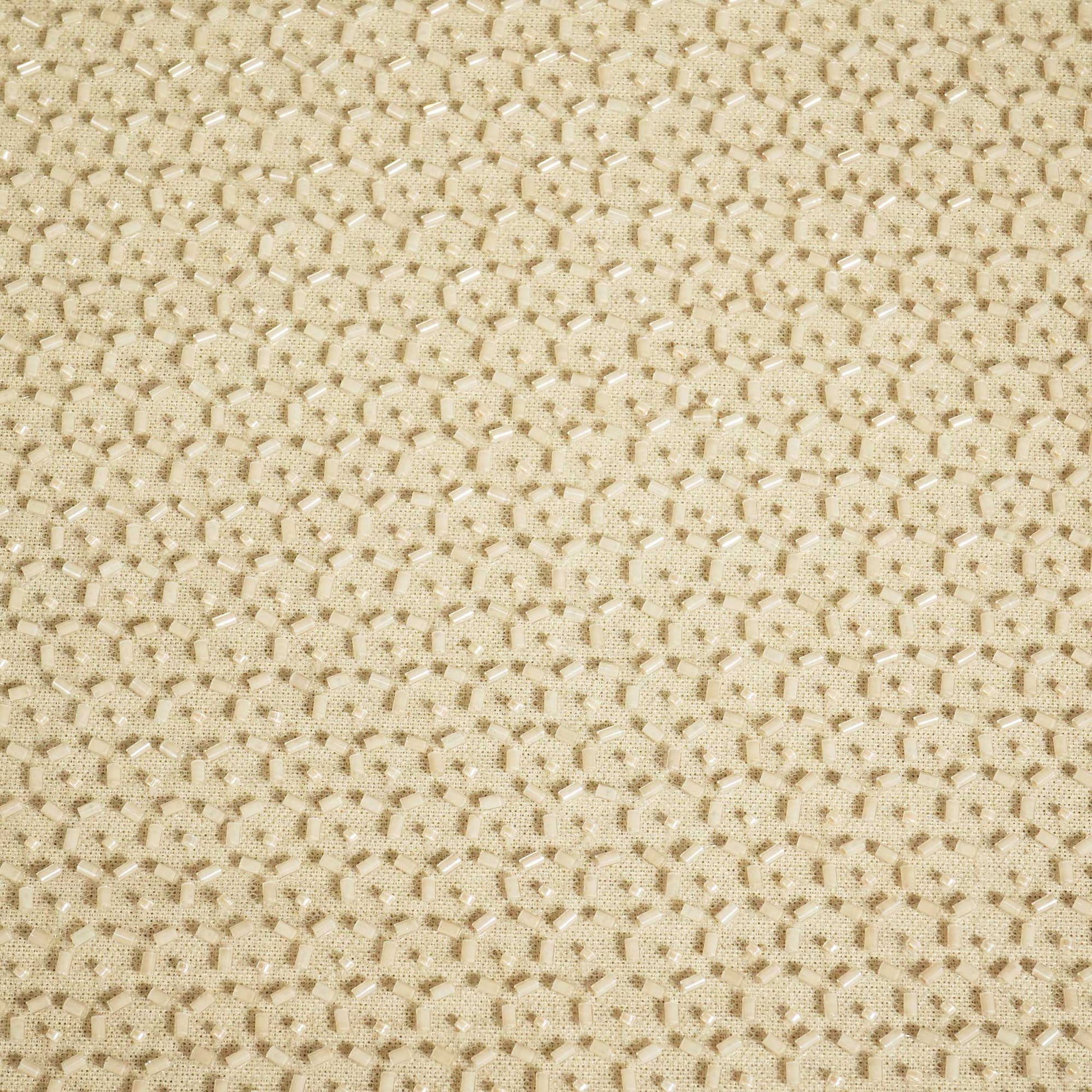 Peach Pink Imported Beads Embroidery Net CF-13292