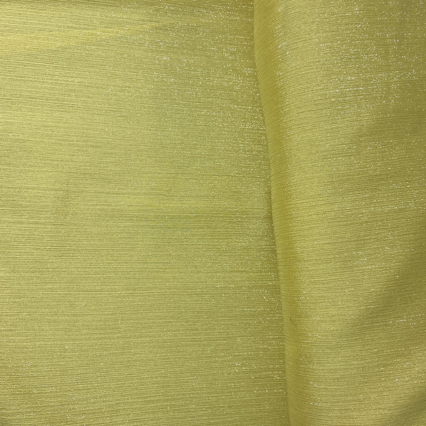 Yellow Solid Shimmer Chiffon Fabric