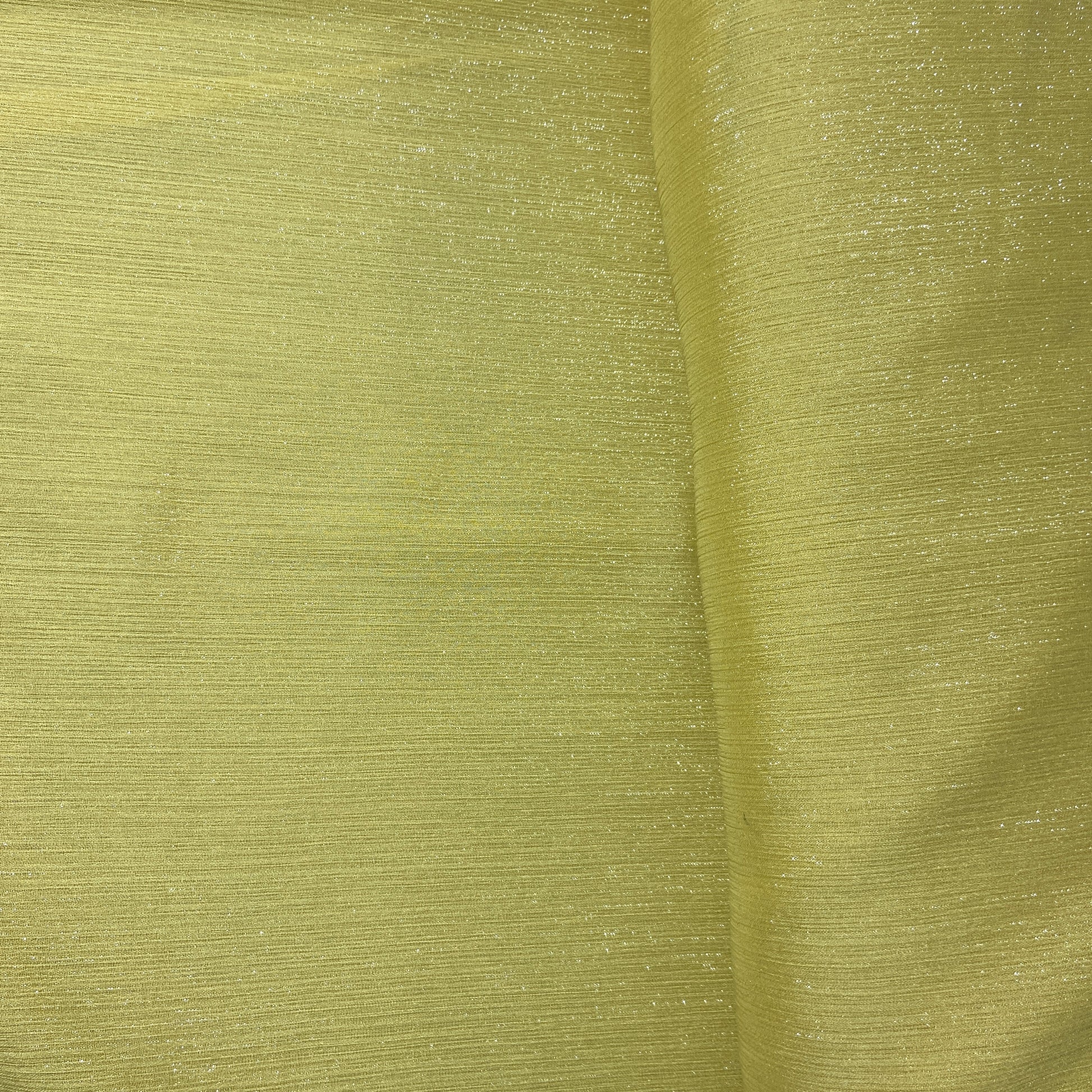 Yellow Solid Shimmer Chiffon Fabric