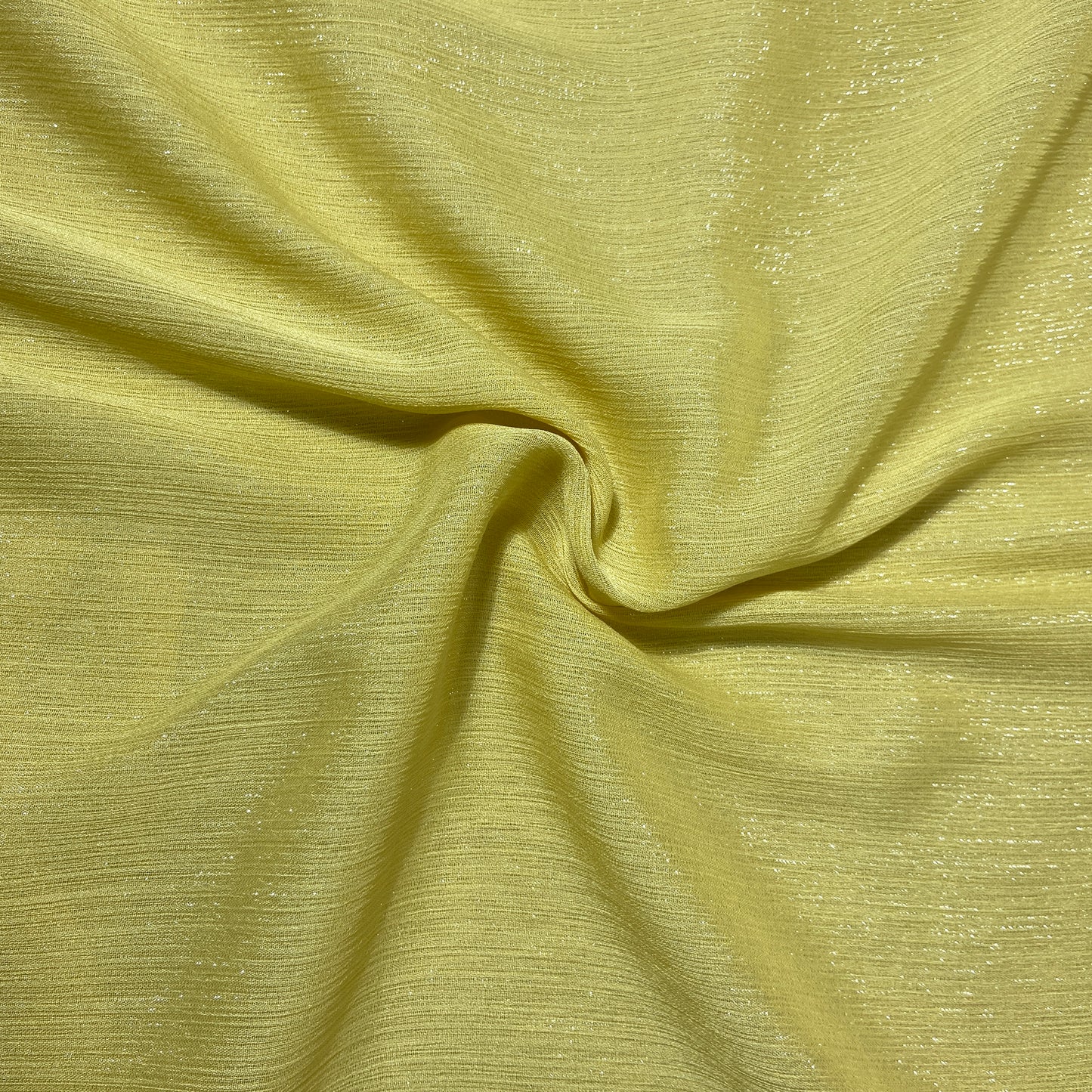 Yellow Solid Shimmer Chiffon Fabric