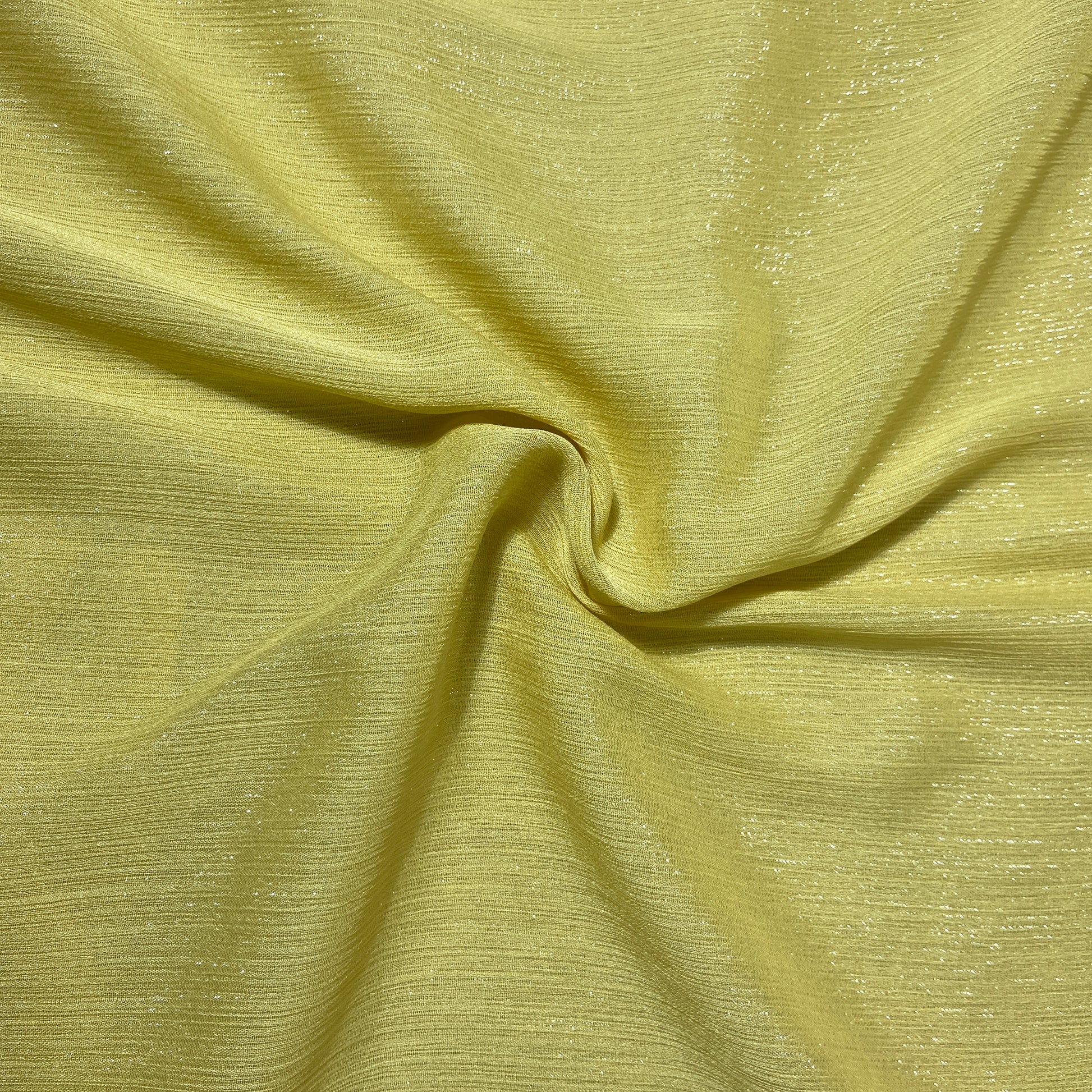 Yellow Solid Shimmer Chiffon Fabric