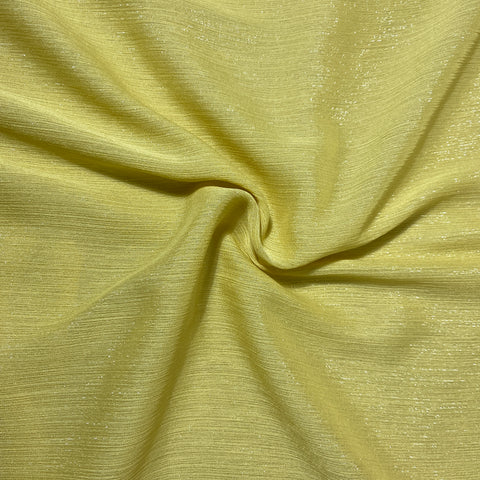 Yellow Solid Shimmer Chiffon Fabric