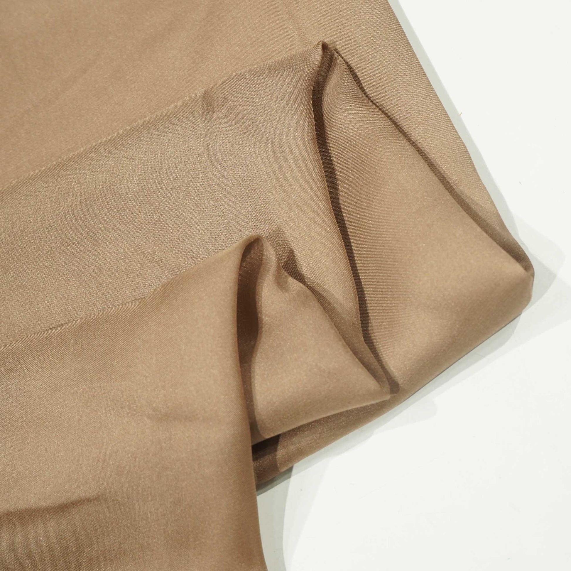 Chocolate Brown Solid Georgette Satin SVF-13371