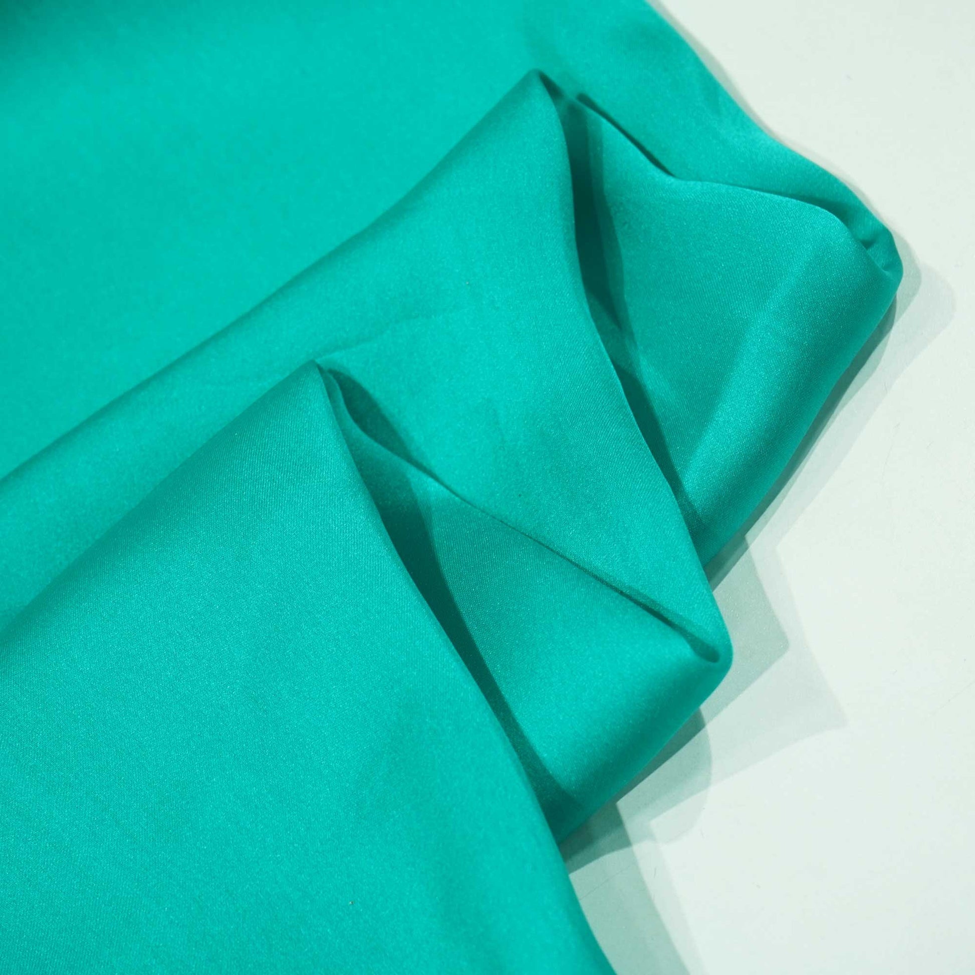 Emerald Green Solid Georgette Satin SVF-13389