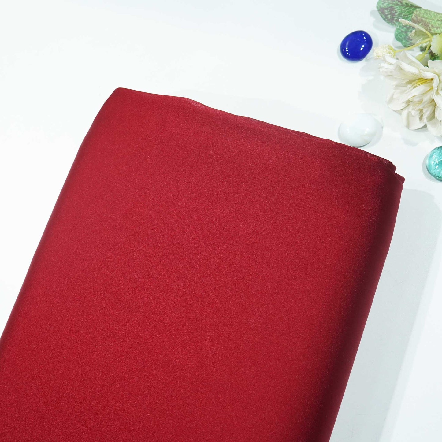 Maroon Georgette Satin SVF-13396