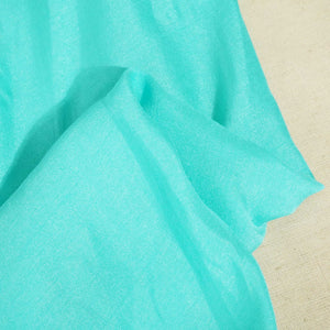 Turquoise Green Solid Bemberg Silk Fabric KC-13436