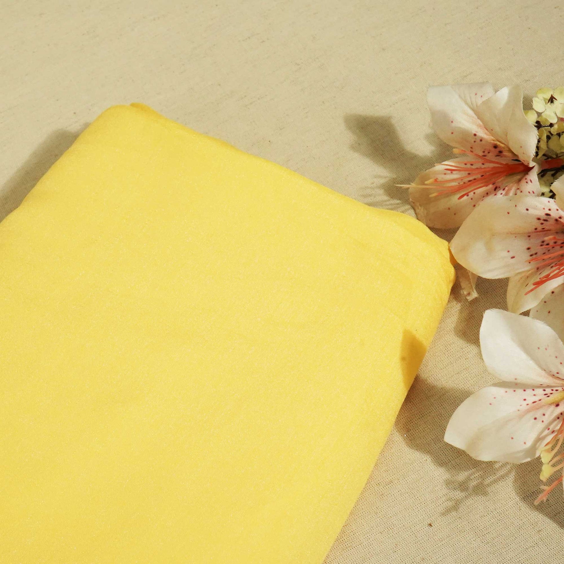 Yellow Solid Bemberg Silk Fabric KC-13468