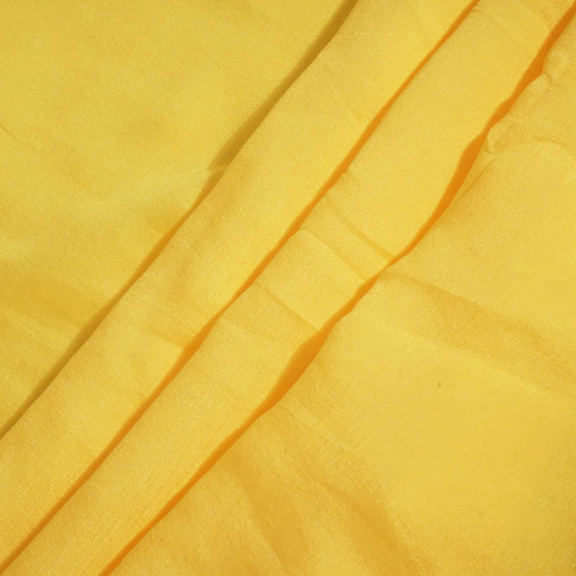 Yellow Solid Bemberg Silk Fabric KC-13468