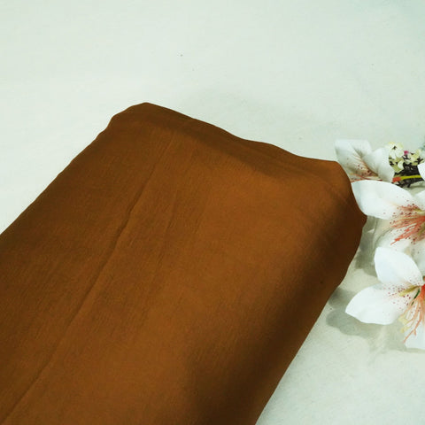Brown Solid Bemberg Silk Fabric KC-13546
