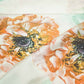 Orange Green Floral Print Georgette Satin GF-13669
