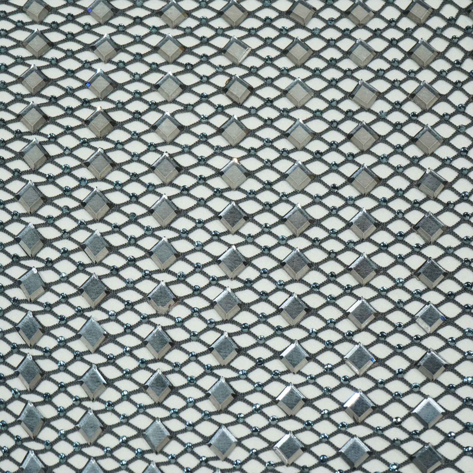 Grey Solid Rhinestone Net CF-13974