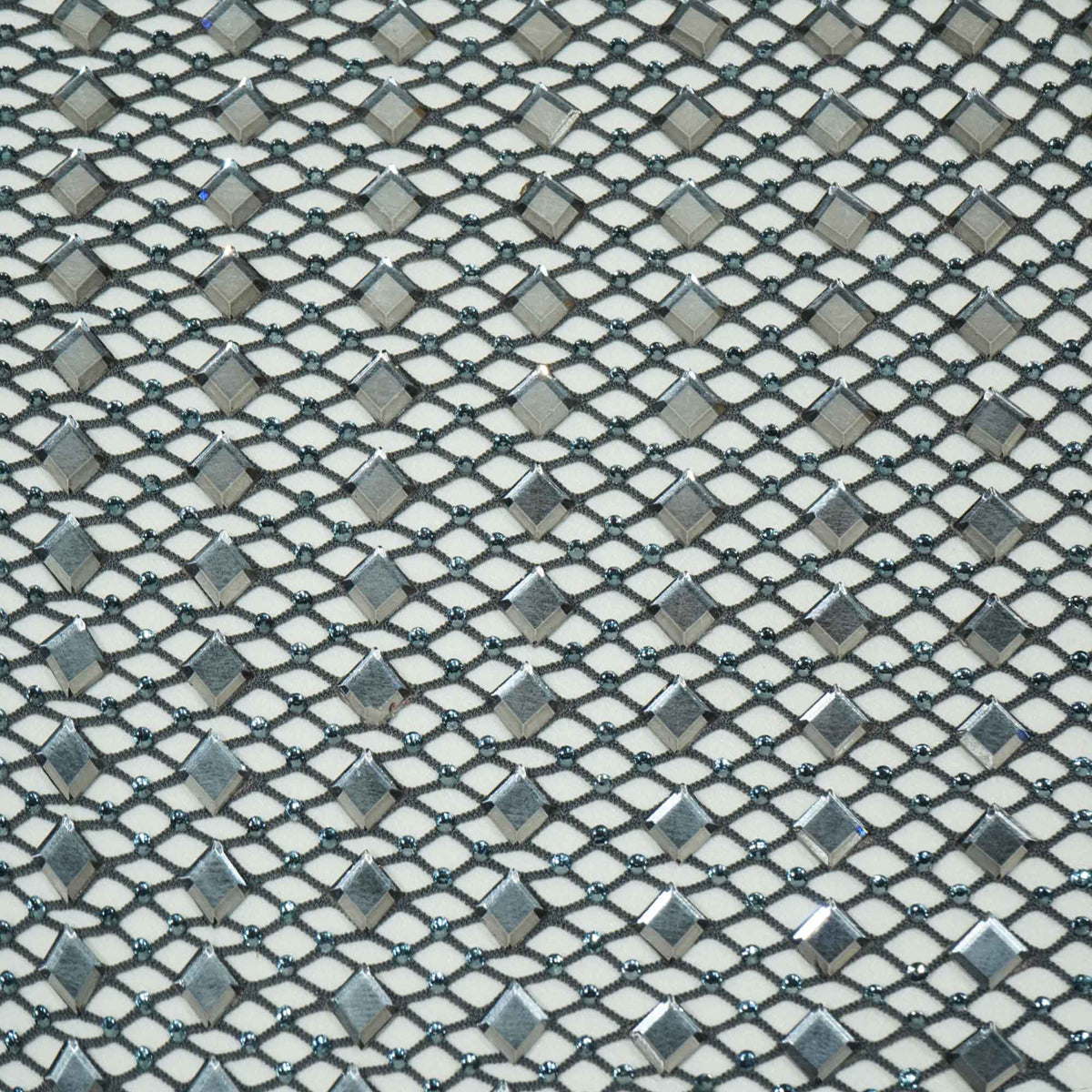Grey Solid Rhinestone Net CF-13974