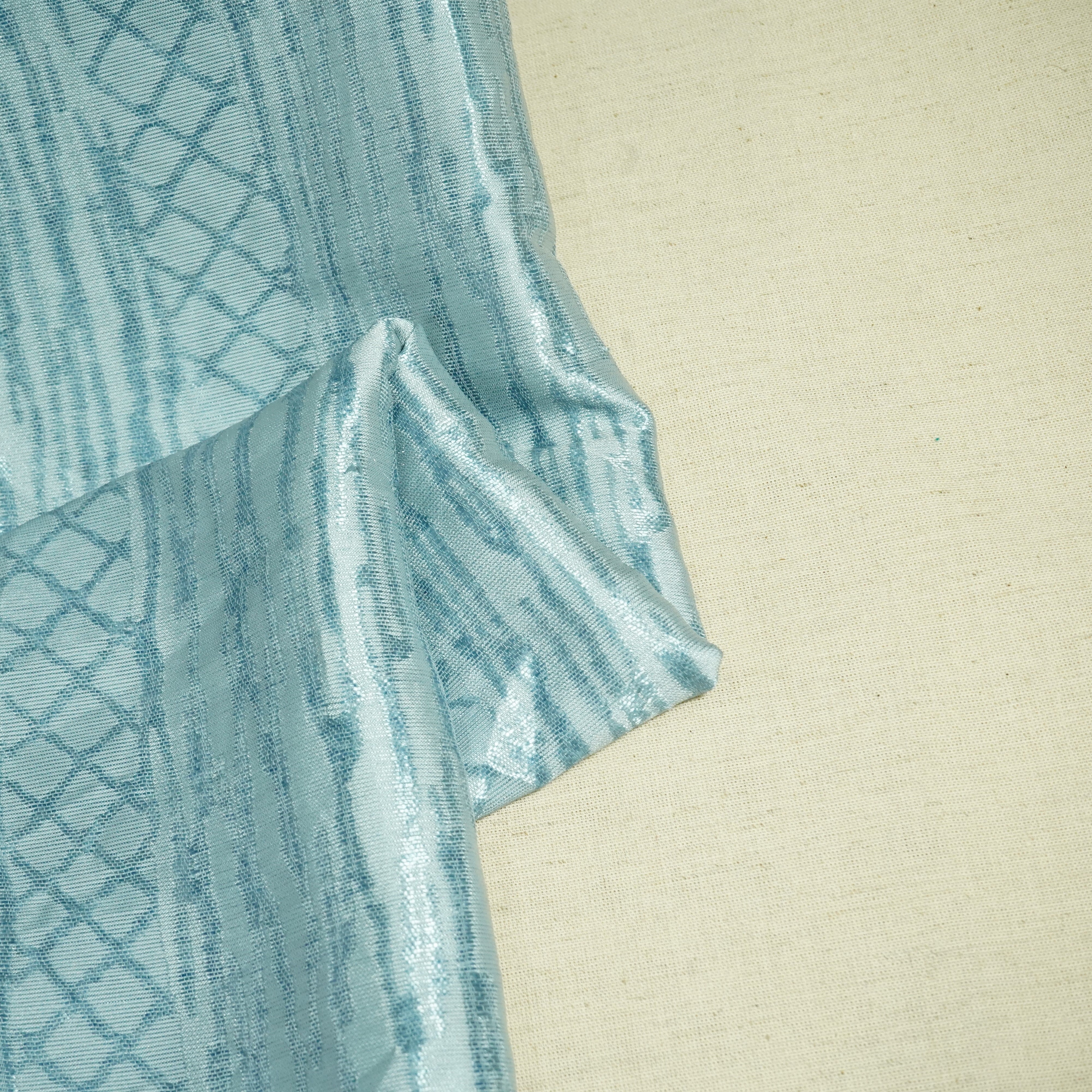 Blue Abstract Weave Knitted OE-13978