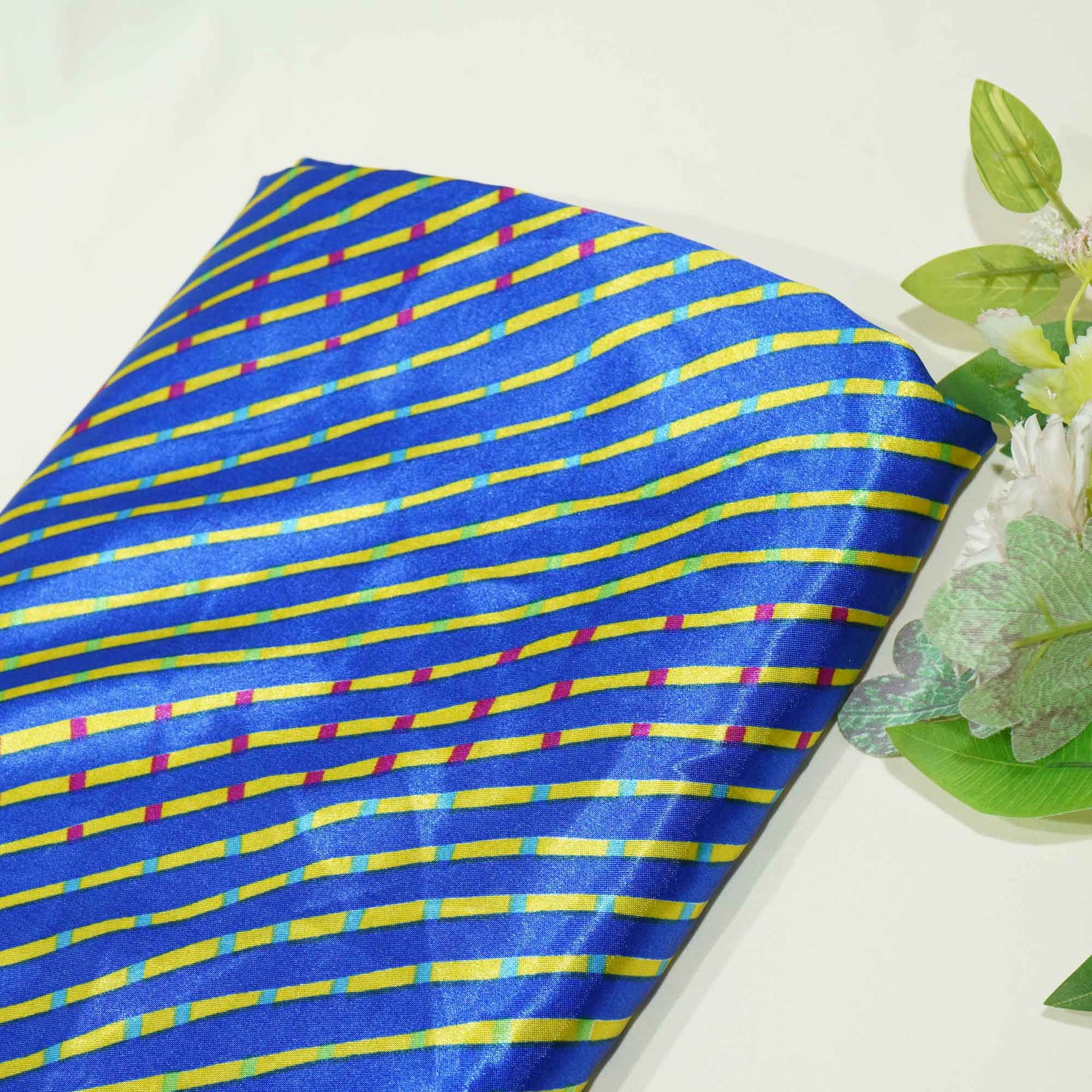 Blue Leheriya Print Satin SS-14020