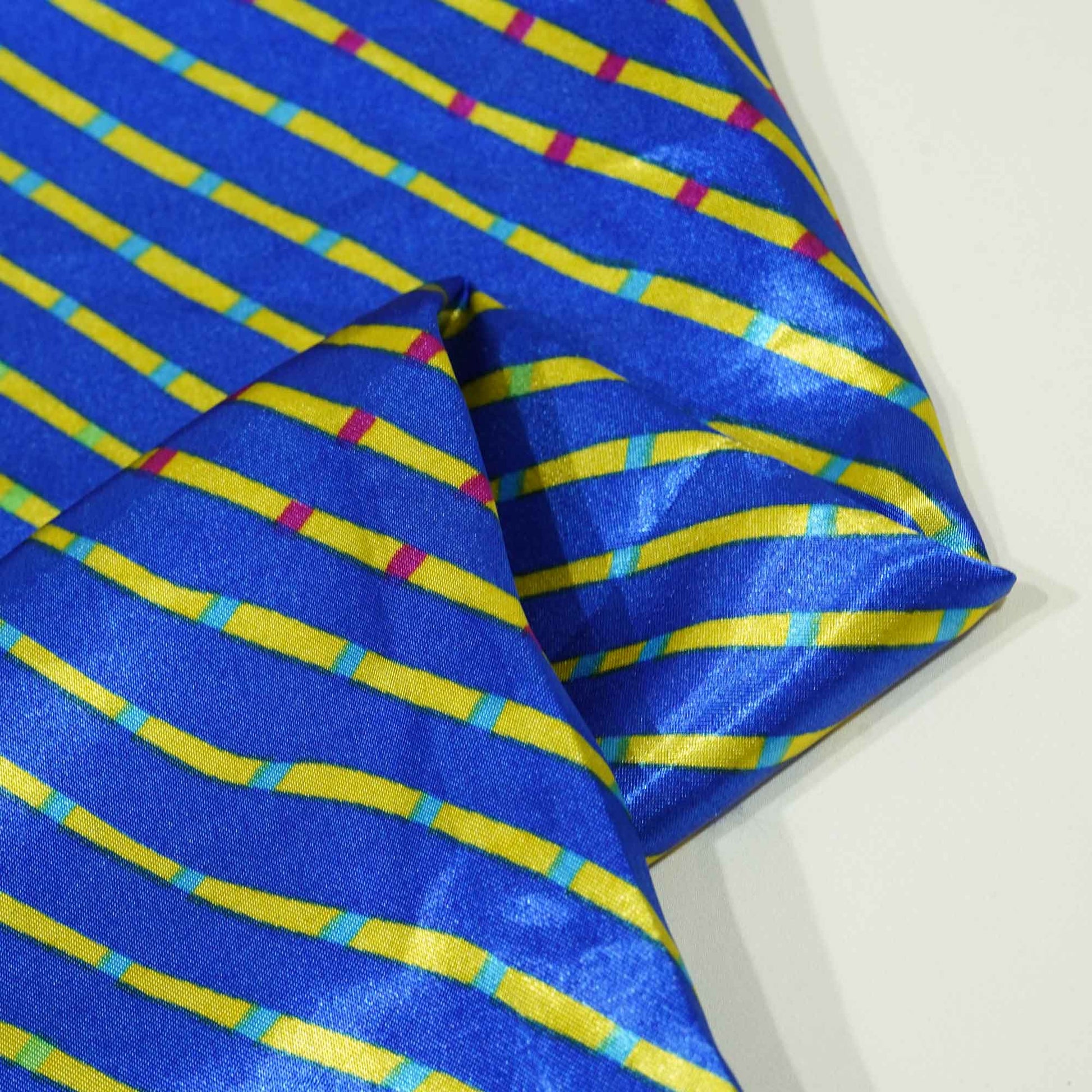 Blue Leheriya Print Satin SS-14020