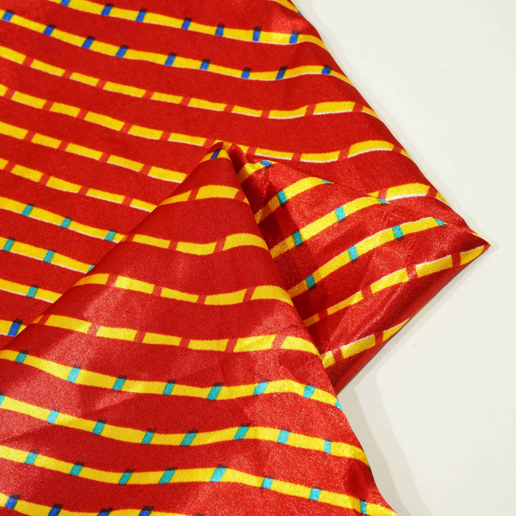 Red Leheriya Print Satin SS-14022