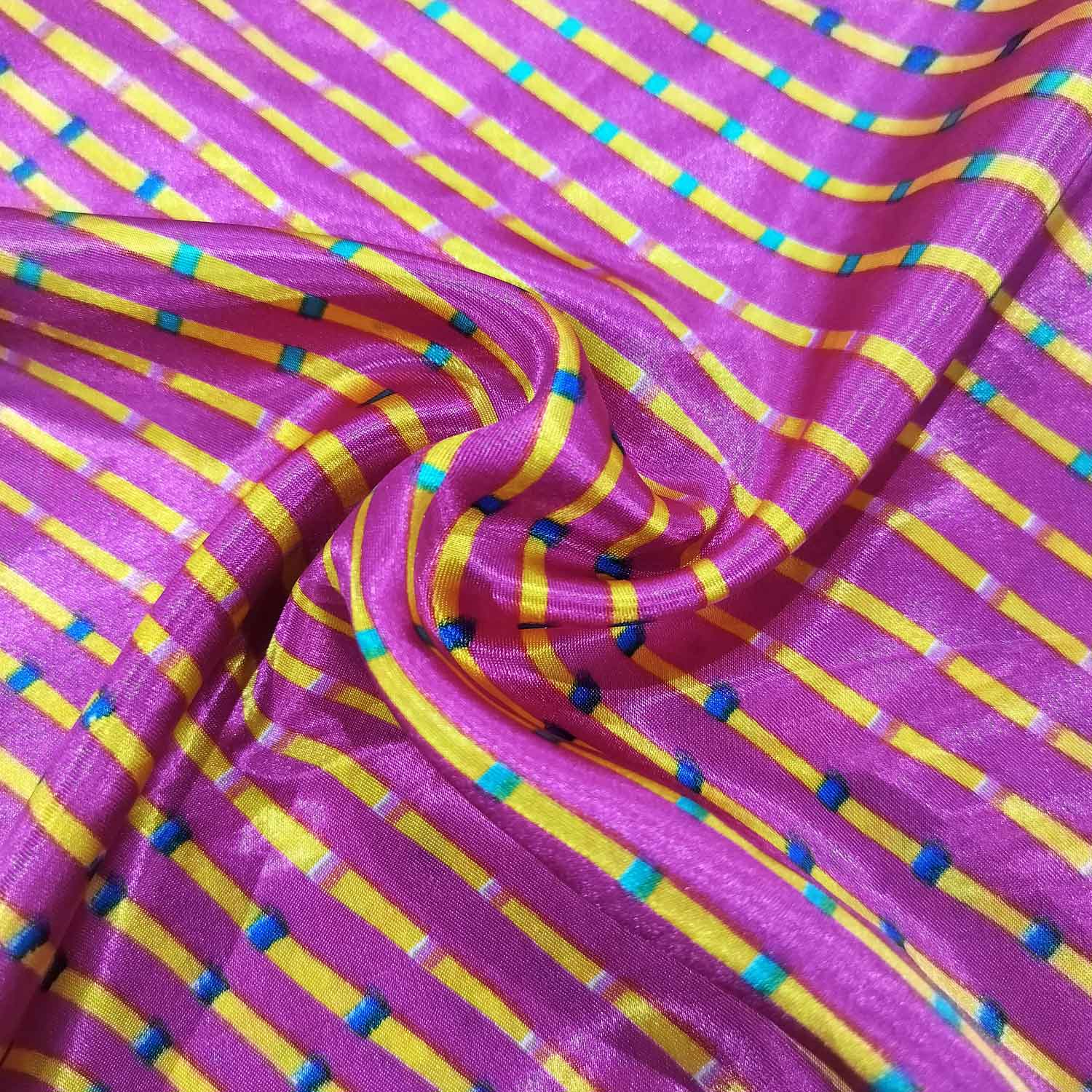 Pink Leheriya Print Satin SS-14023